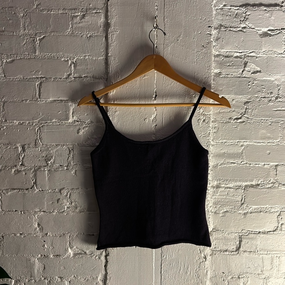 100% cashmere navy tank